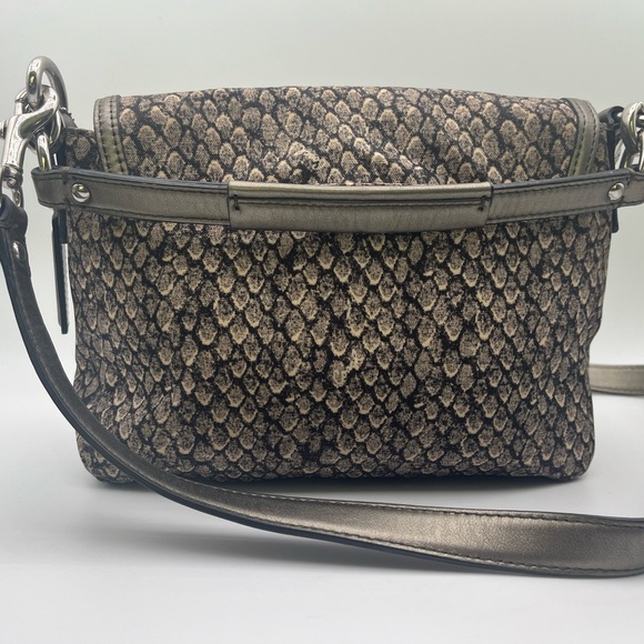 Coach Brown Crossbody Bag with Textured Pattern - Picture 5 of 11